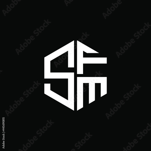 SFM logo SFM icon SFM vector SFM monogram SFM letter SFM minimalist SFM triangle SFM hexagon Circle Unique modern flat abstract logo design  photo