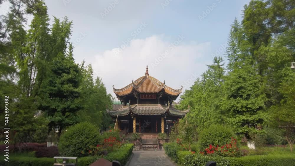 Burning incense in front of hall in Qingyang Taoist Temple, Chengdu, China. Burning incense in front of hall in Qingyang Taoist Temple, Chengdu, China.