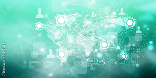 Wallpaper Mural 2d illustration Business Network concept Torontodigital.ca