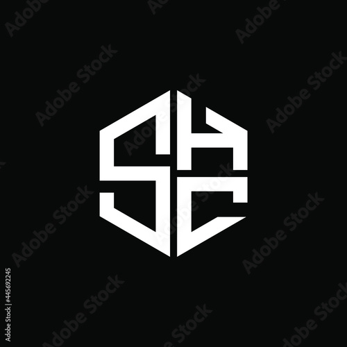 SHC logo SHC icon SHC vector SHC monogram SHC letter SHC minimalist SHC triangle SHC hexagon Circle Unique modern flat abstract logo design  photo