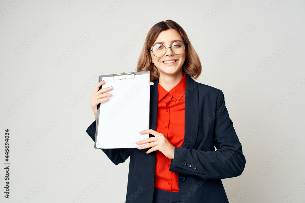 Business woman work manager office documents official Business woman work manager office documents official