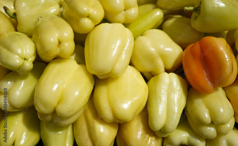 top veiw photo of yellow pepper for background texture top veiw photo of yellow pepper for background texture