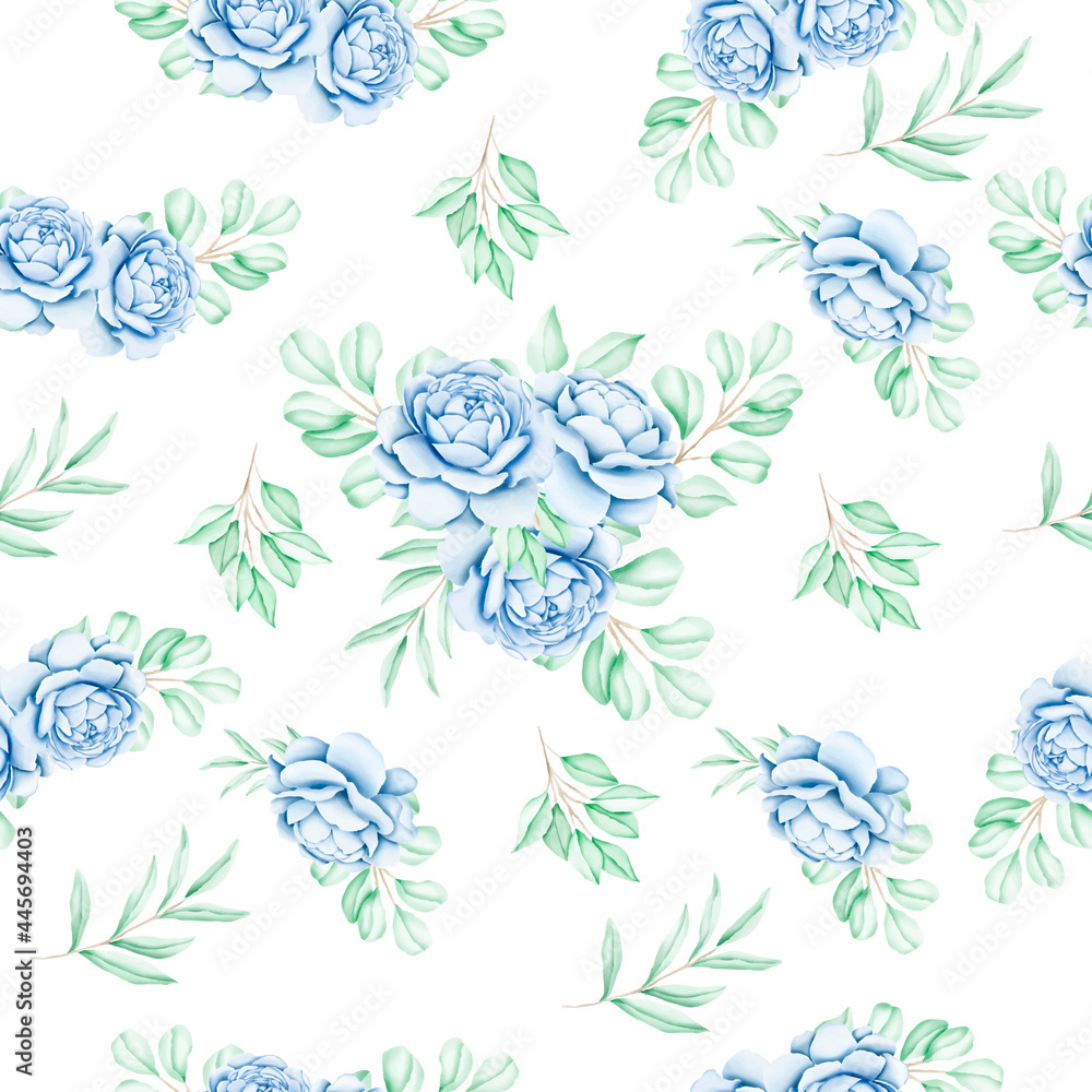 Fototapeta premium watercolor seamless floral design