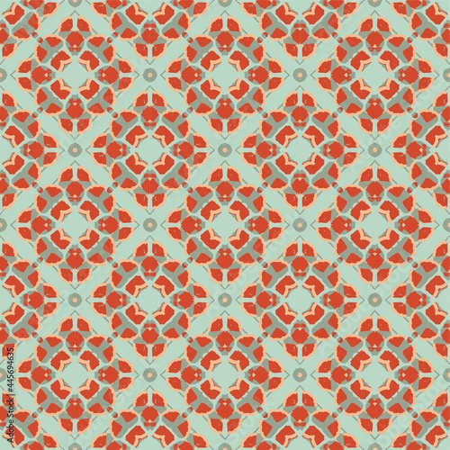 ethnic floral seamless pattern with ornament