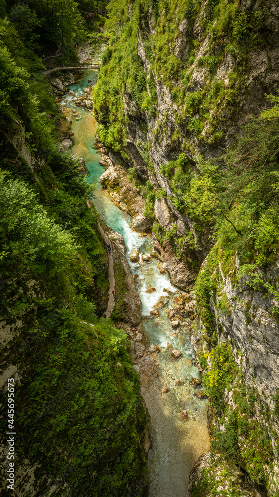 Tolmin Gorge (Tolminska Korita), Soca Valley, Triglav National Park, Slovenia, Europe