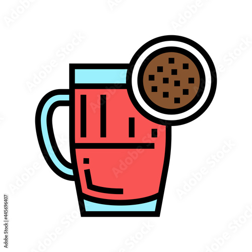 pu erh tea color icon vector. pu erh tea sign. isolated symbol illustration