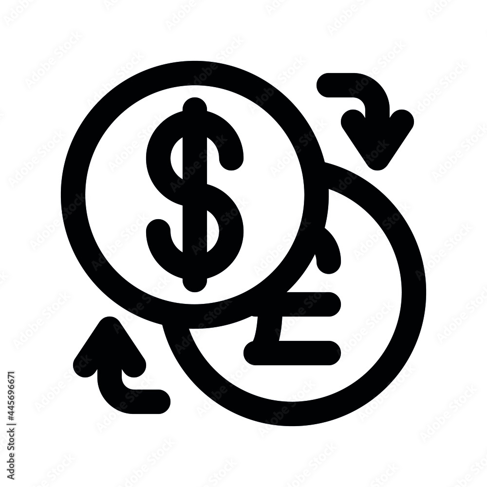 Illustration vector graphic of exchange icon. Line style icon. Vector illustration isolated on white background. Perfect for website or application design. Illustration vector graphic of exchange icon. Line style icon. Vector illustration isolated on white background. Perfect for website or application design.