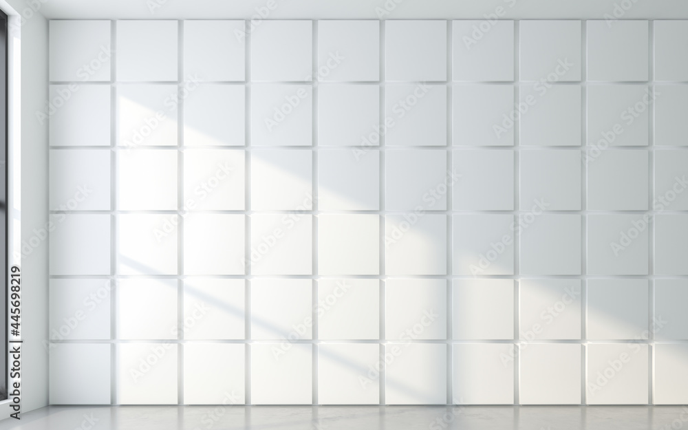 Light and shadow of window frame with 3d wall panel. 3d rendering Light and shadow of window frame with 3d wall panel. 3d rendering