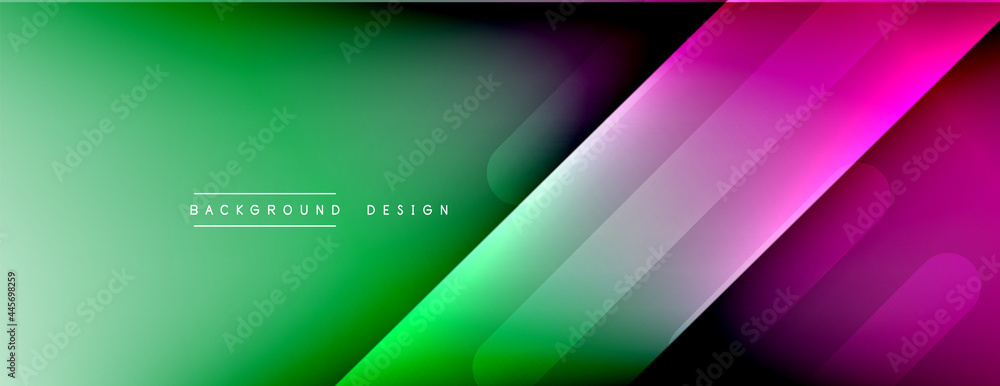 Dynamic lines abstract background. 3D shadow effects and fluid gradients. Modern overlapping forms