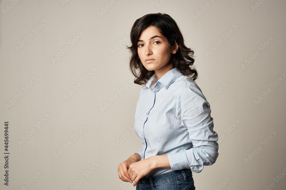 brunette package with groceries from the supermarket diet food delivery to dark background brunette package with groceries from the supermarket diet food delivery to dark background