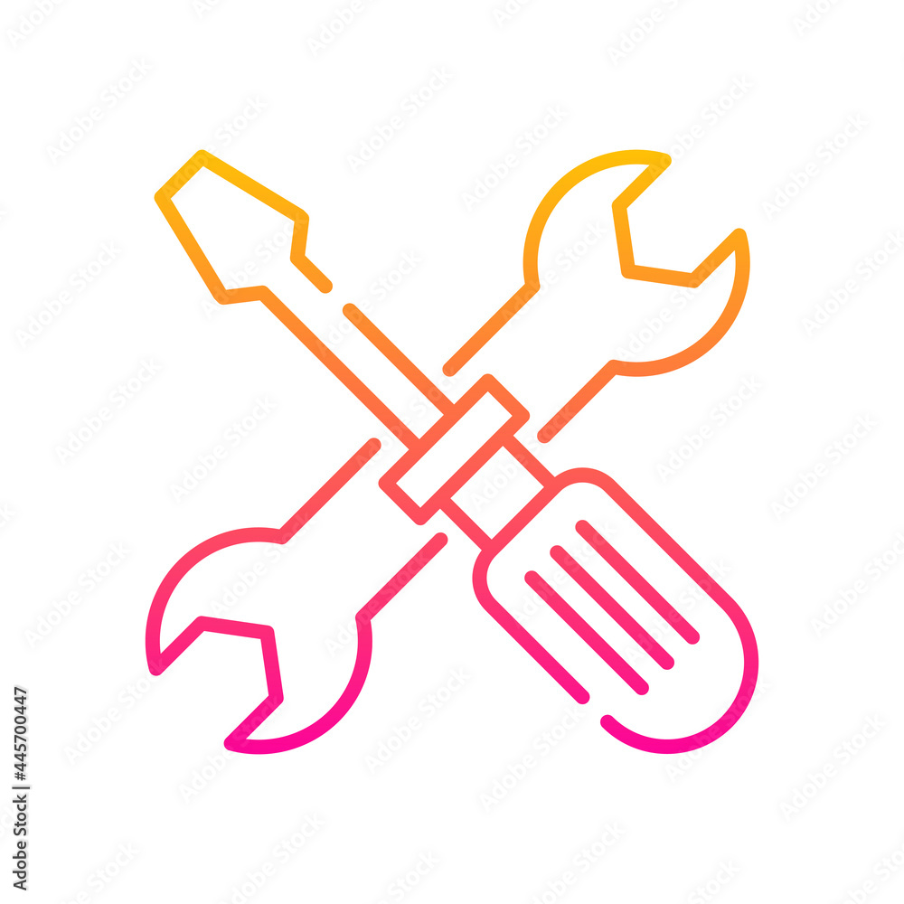 Tools vector gradient icon style illustration. EPS 10 file Tools vector gradient icon style illustration. EPS 10 file