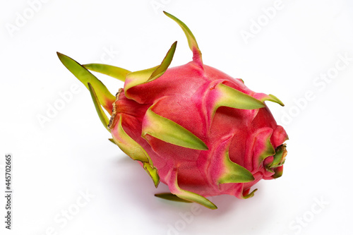 Dragon fruit, pitaya isolated on white