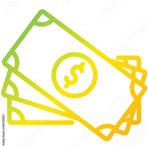 dollars gradient icon