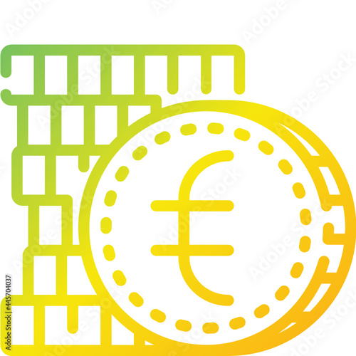 euro gradient icon