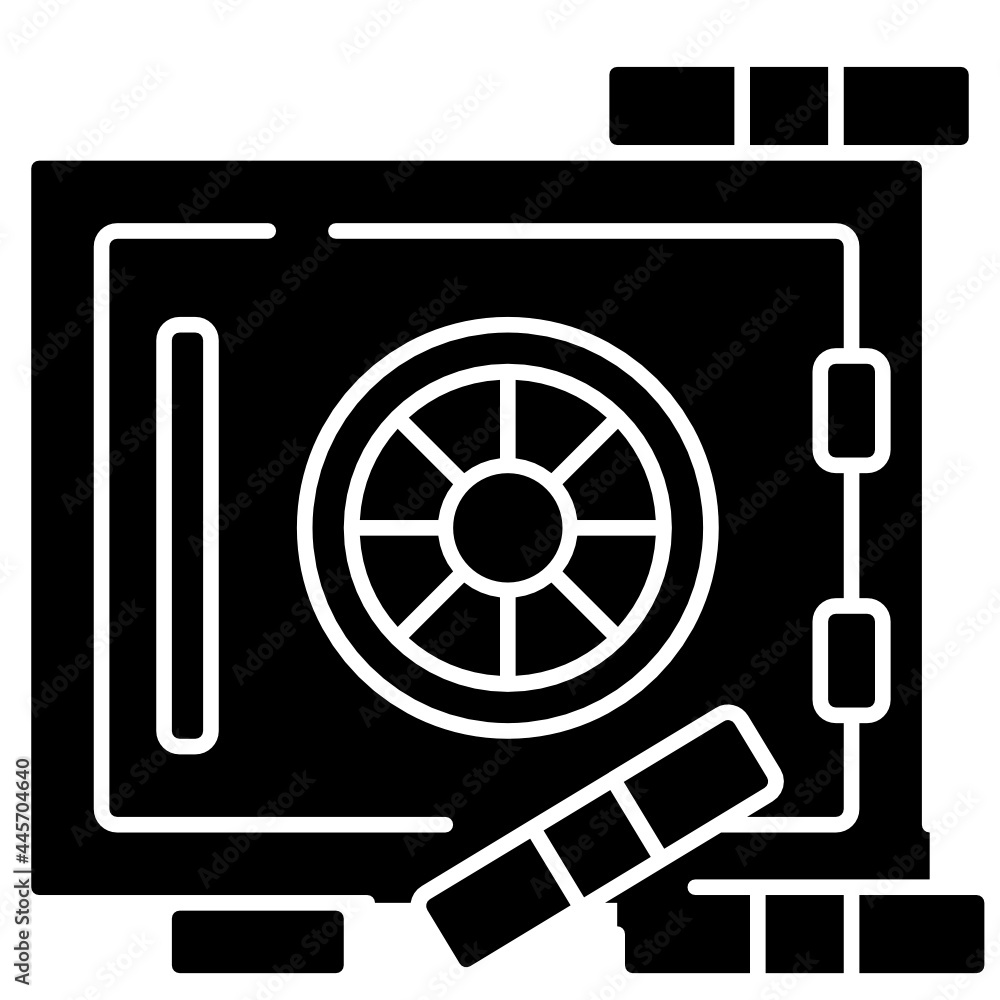 safe box solid icon safe box solid icon