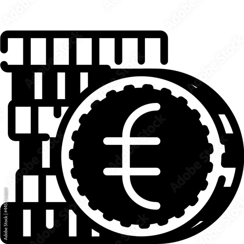 euro solid line icon