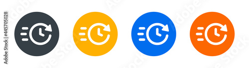 Time icon. Fast time vector icon. Rapid icon set.