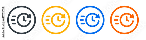 Quick, fast, rapid, time icon. Vector illustration