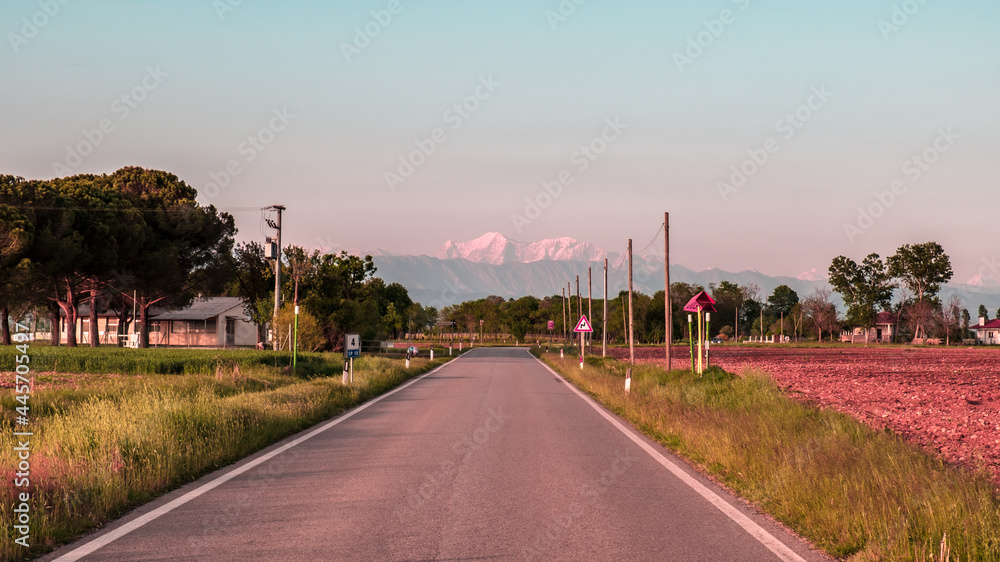Fototapeta premium Evening in the countryside of Friuli