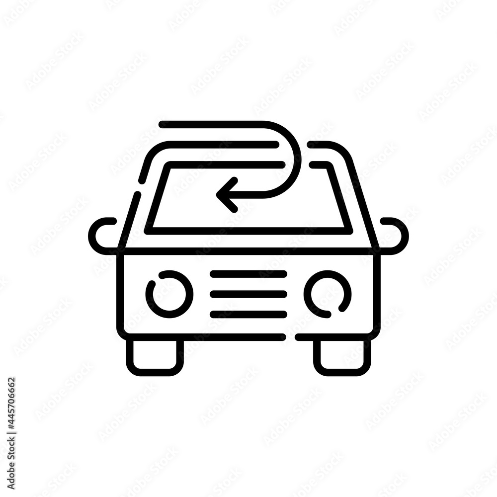 Outdoor air vector outline icon style illustration. EPS 10 file