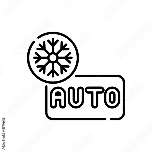 Auto mood vector outline icon style illustration. EPS 10 file