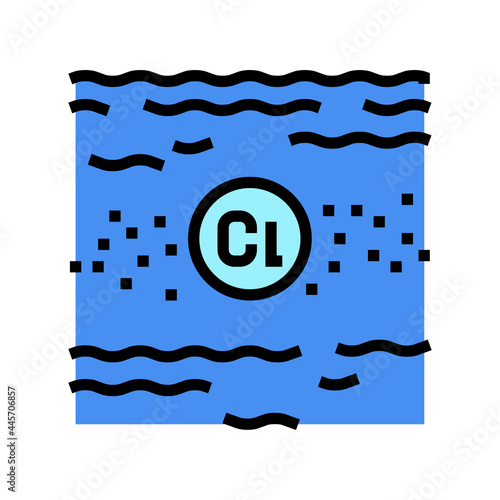 disinfection chlorin water color icon vector. disinfection chlorin water sign. isolated symbol illustration photo