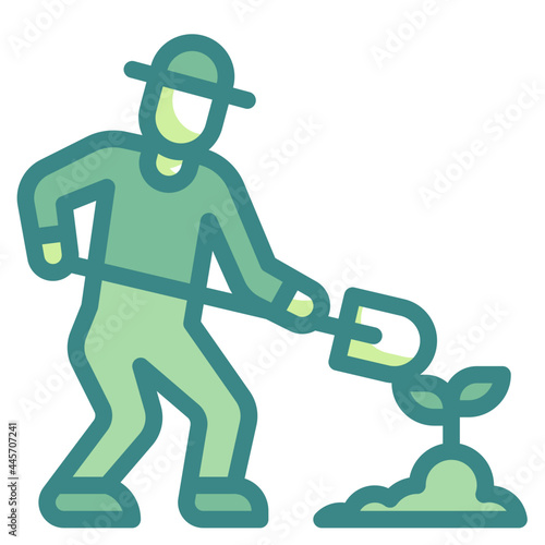 cultivation blue line icon
