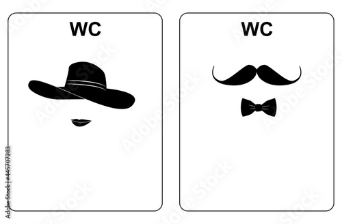wc icon. Toilet sign vector illustration for navigation.