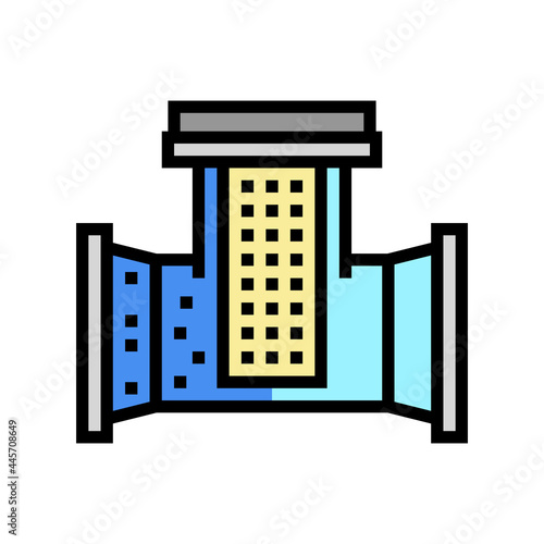 industry water filter color icon vector. industry water filter sign. isolated symbol illustration photo
