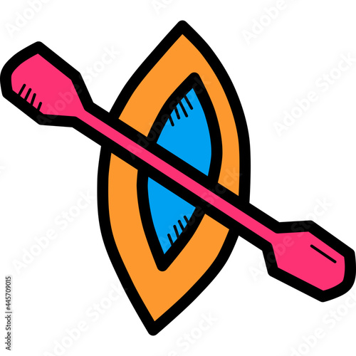 Slalom Canoe Icon