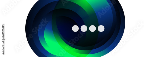 Fluid gradients, swirls and circles. Bright color lines. Vector Illustration For Wallpaper, Banner, Background, Landing Page