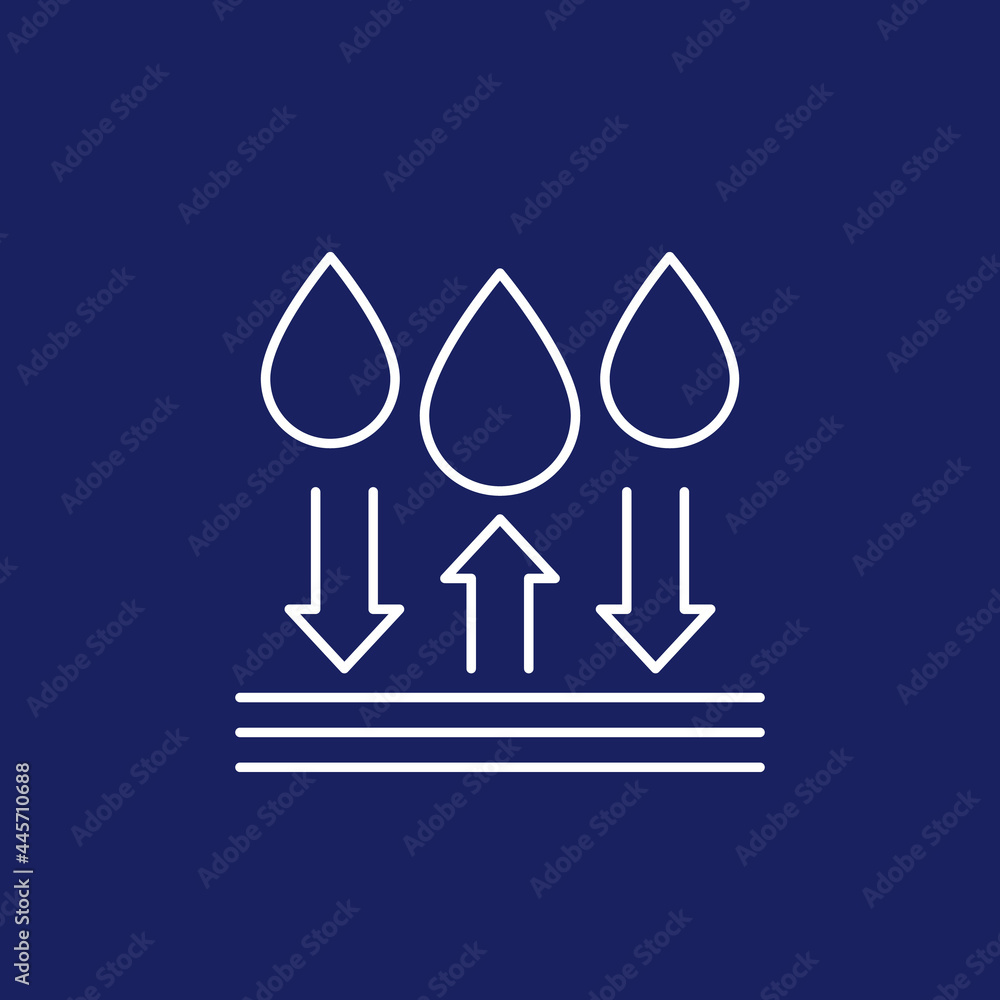 Obraz premium waterproof or water resistantance, linear icon