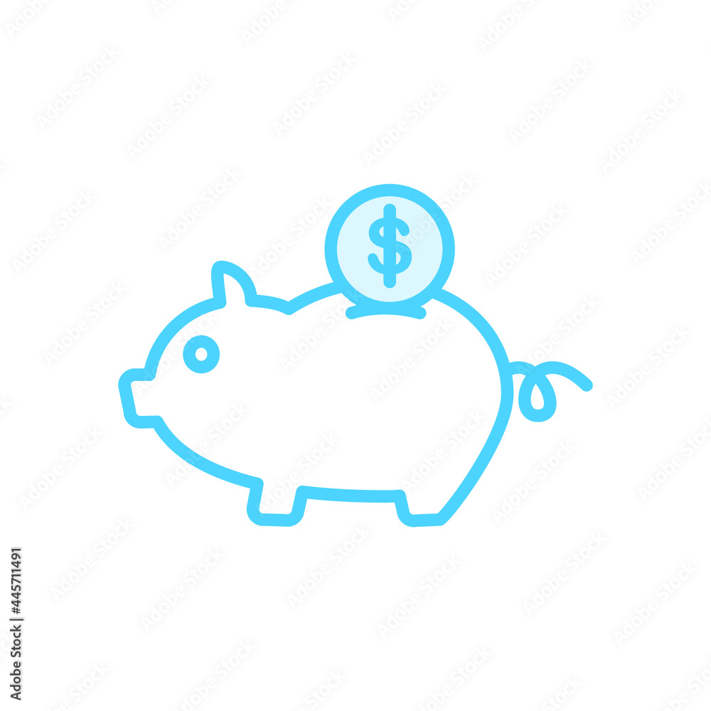 Illustration Vector Graphic of Piggy Bank icon Illustration Vector Graphic of Piggy Bank icon