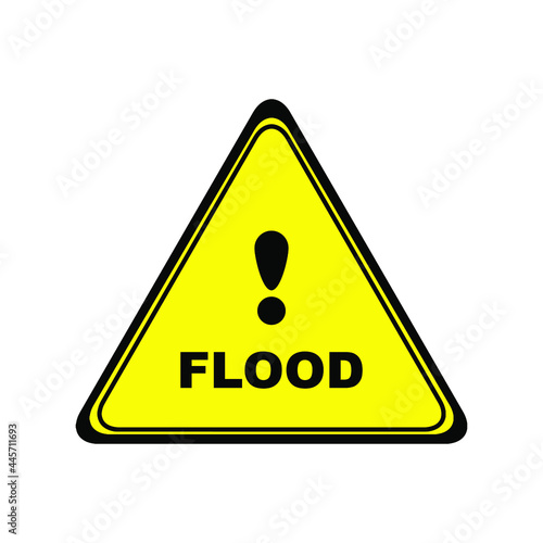 flood area sign on white background	