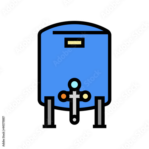 tank with water filter color icon vector. tank with water filter sign. isolated symbol illustration