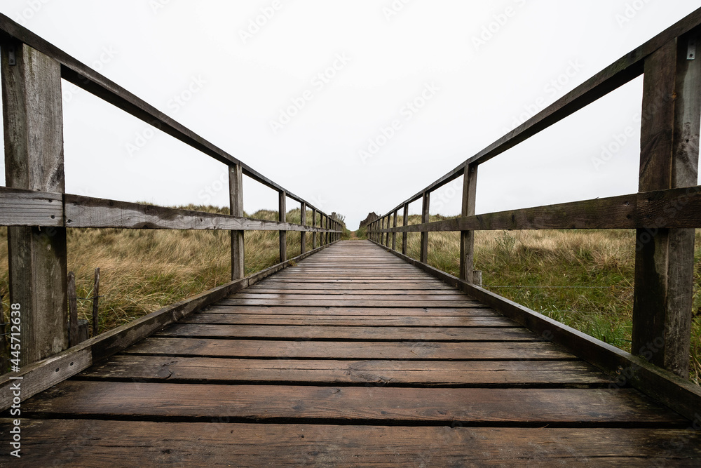 Long wooden pathway 
