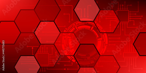 Technologie Futuriste Rouge