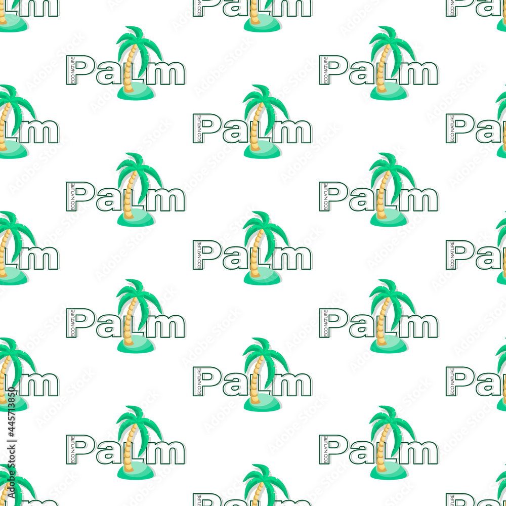 Palm tree. Vector background, isolated icon, emblem with palmon the seashore. Design for textiles. Palm tree. Vector background, isolated icon, emblem with palmon the seashore. Design for textiles.
