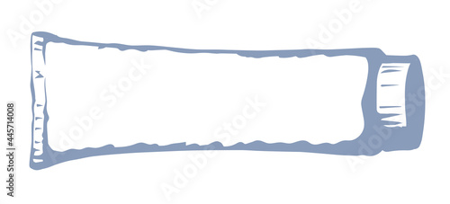 Tooth paste. Vector sketch drawing
