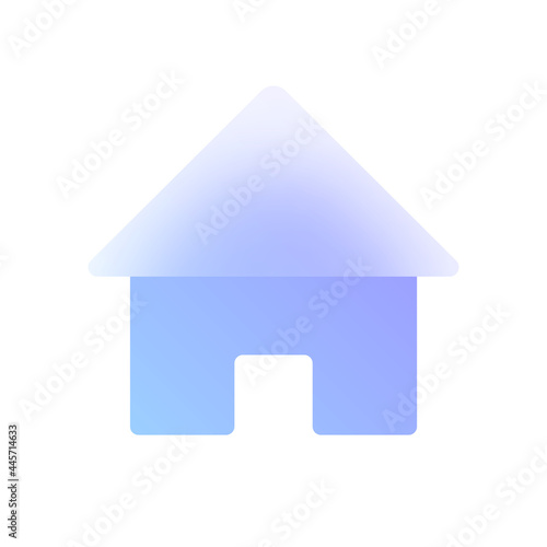 home color vector icon with glass morphism. purple gradient sign with transparent glass effect. home icon for web, mobile apps, ui design and print polygraphy