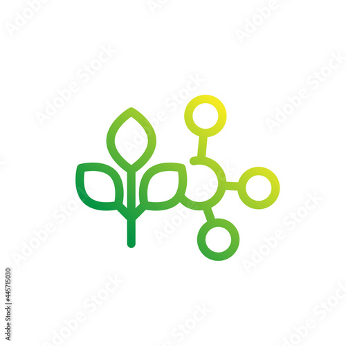 plant-based protein line icon on white