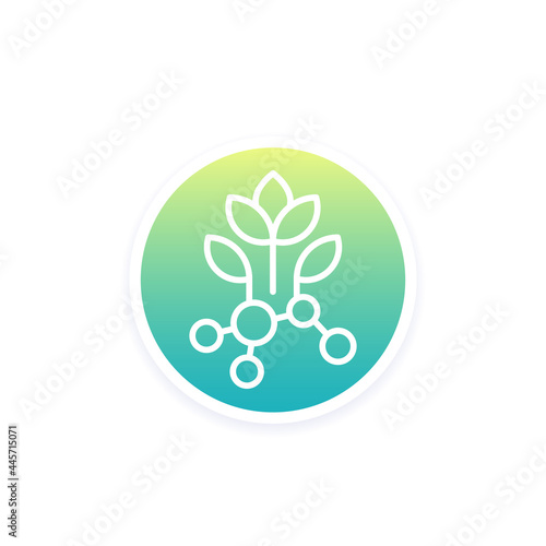 plant-based protein icon, line design