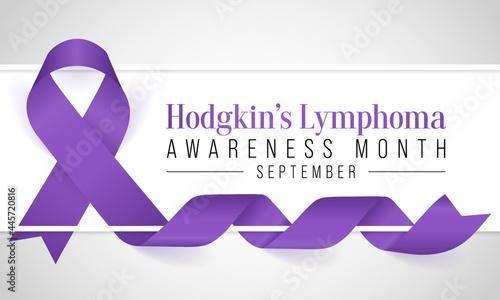 Hodgkin's Lymphoma awareness month is observed every year in September, it is a type of lymphoma, in which cancer originates from a specific type of white blood cells called lymphocytes. Vector art