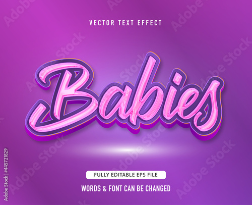 crystal glossy adorable style text effect