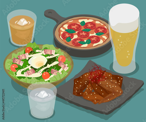 飲み会のベクターイラスト素材