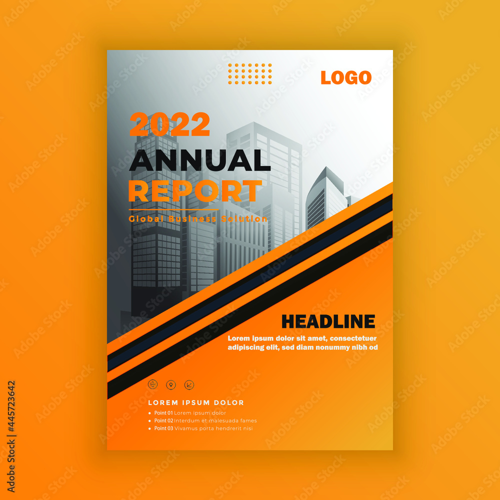 Corporate business annual report cover page design templates Stock ...