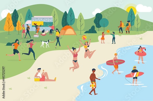 Illustration People Doing Outdoor Activities_5