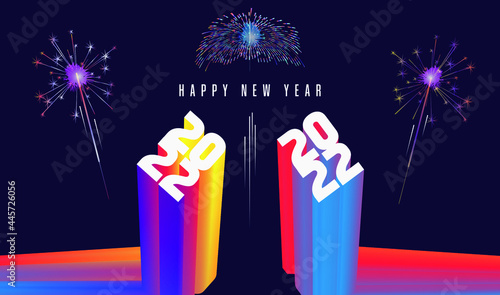 ilustrations vector graphic of 2022 liquid design banner 