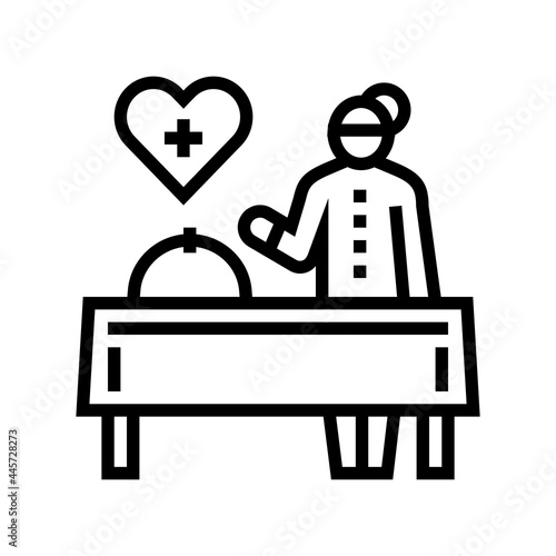 cooking homecare service line icon vector. cooking homecare service sign. isolated contour symbol black illustration