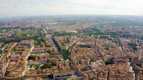 Verona, Italy. The central part of the city. Aerial view. Summer
